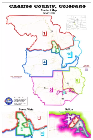 Precinct Map Chaffee County January 2022